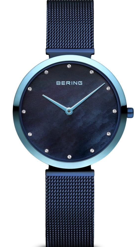 Bering Women's Classic Blue Dial Blue Mesh Watch 18132-398