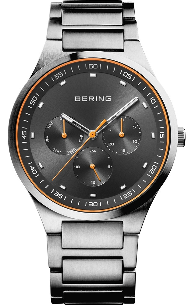 Bering Men's Classic Chronograph Grey Dial Grey Stainless Steel Watch 11740-009
