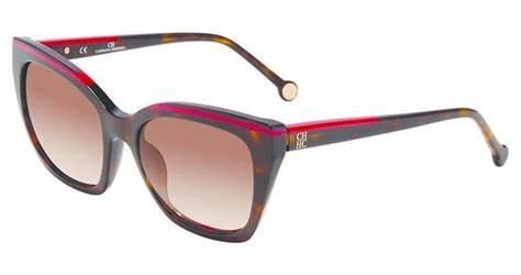 Carolina Herrera Women's Cat Eye Brown Havana Sunglasses SHE832540722