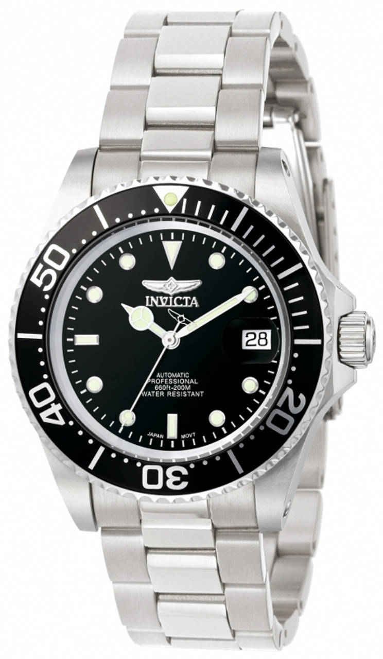 INVICTA Men's Pro Diver Automatic 3-Hand Black Dial Analog Watch 8926OB