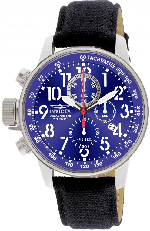 INVICTA Men's I-Force Quartz Chronograph Tachymeter Blue Dial Analog Watch 1513