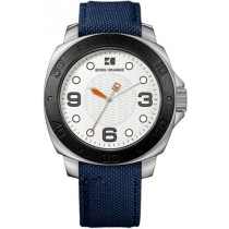 Hugo Boss Orange Men's Silver Dial Blue Canvas Watch 1512667