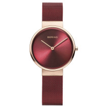 Bering Women's Classic Red Dial Red Stainless Steel Watch 14531-363