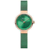 Bering Women's Charity Green Dial Green Stainless Steel Watch 14627-368