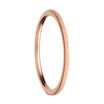 Bering Women's Arctic Symphony Ultraslim Sparkling Rose Gold Ring 561-39-70