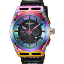 Diesel Men's Timeframe Chronograph Black Silicone MultiColor Watch DZ4547