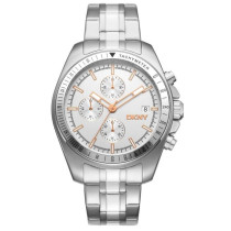 DKNY Men's Chronograph Central Park Chrono Silver Analog Watch DK1G049M0045