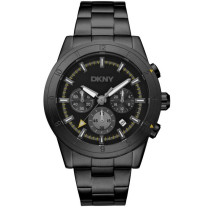 DKNY Men's Three-Hand Crosby Sport Black Analog Watch With Black Dial DK1G050M0075