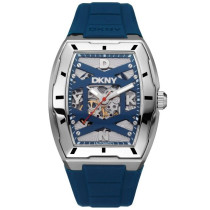 DKNY Men's Urban Automatic Silicone Blue Band Watch DK1G048P0015