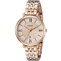 Fossil Women's Jacqueline Rose Gold Tone Watch ES3435