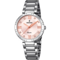 Festina Women's Mademoiselle Pink Dial Stainless Steel Watch F16936/C
