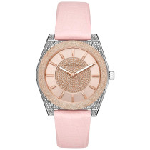 Michael Kors Women's Channing Rose Gold Crystal Dial Pink Silicone Watch MK6704