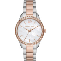 Michael Kors Women's Layton Mother of Pearl Dial Two-Tone Stainless Steel Watch MK6849