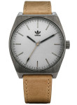Adidas Men's Process L1 Silver Dial Beige Leather Watch Z05 2916-00