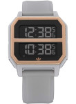 Adidas Men's Archive R2 Digital Copper Dial Clear Granite Rubber Watch Z16 3272-00