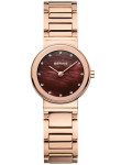 Bering Women's Classic Red Mother of Pearl Dial Rose Gold Stainless Steel Watch 10126-765
