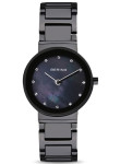 Bering Women's Classic Black Mother of Pearl Black Stainless Steel Watch 10126-765B