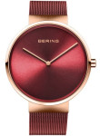 Bering Men's Classic Red Dial Red Stainless Steel Watch 14539-363