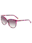 Carolina Herrera Women's Butterfly Pink Havana Frame Brown Gradient Sunglasses SHE8275609SJ