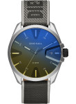 Diesel Men's MS9 Black Iridescent Dial Grey and Yellow Nylon Watch DZ1902