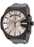 Diesel Men's Mega Chief Chronograph Grey Dial Grey Rubber Watch 