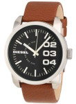 Diesel Men's Black Dial Brown Leather Watch DZ1513
