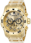 Invicta Men's Pro Diver Chronograph Gold Dial Watch 0074