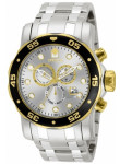 INVICTA Men's Pro Diver Quartz Chronograph Silver Dial Analog Watch 80040