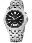 Seiko Men's Black Dial Stainless Steel Watch SNQ101