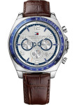 Tommy Hilfiger Men's Chronograph Silver Dial Brown Leather Watch 1790937