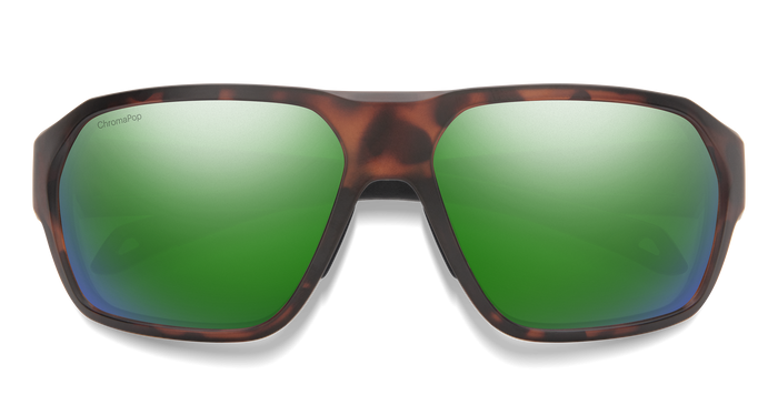 Smith Optics Deckboss Matte Tortoise and ChromaPop Polarized Green Mirror Sunglasses 204066N9P63UI
