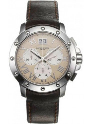 Raymond Weil Men's Tango Ivrory Dial Brown Leather Watch 4899-STC-00809