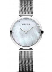 Bering Women's Classic White Dial Stainless Steel Mesh Watch 18132-004