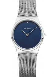 Bering Women's Classic Blue Dial Stainless Steel Watch 12130-007