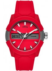 Diesel Men's Double Up Red Silicone Watch DZ1980