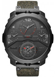 Diesel Men's Machinus 4 Timezone Dial Black Fabric Strap Watch DZ7358
