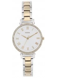 Fossil Women's Kinsey White Dial Two-Tone Stainless Steel Watch ES4449
