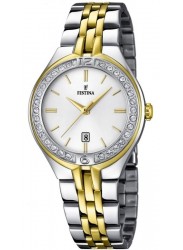 Festina Women's Mademoiselle White Dial Two Tone Stainless Steel Watch F16868/1