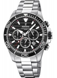 Festina Men's Prestige Chronograph Black Dial Stainless Steel Watch F20361/4