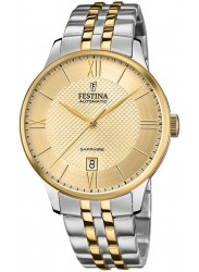 Festina Men's Automatic Gold Dial Two Tone Stainless Steel Watch F20483/1