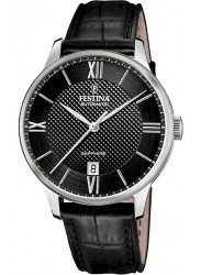 Festina Men's Automatic Black Dial Black Leather Watch F20484/4