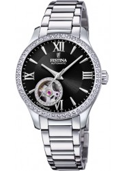 Festina Women's Automatic Skeleton Black Dial Stainless Steel Watch F20485/2