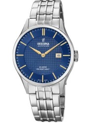 Festina Men's Swiss Made Blue Dial Stainless Steel Watch F20005/3