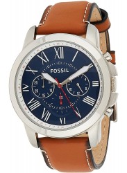 Fossil Men's Grant Chronograph Quartz Brown Leather Watch FS5210IE