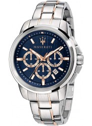 Maserati Men's Successo Chronograph Navy Dial Stainless Steel Watch R8873621008