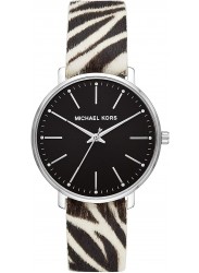 Michael Kors Women's Pyper Black Dial Zebra Leather Watch MK2929