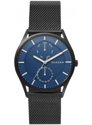 Skagen Men's Holst Blue Dial Black Stainless Steel Watch SKW6450