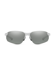 Smith Optics Parallel MAX 2 Matte White and Polarized Platinum Mirror Sunglasses 2019076HT71XN