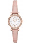 Michael Kors Women's Sofie Mother of Pearl Dial Pink Leather Watch MK2715
